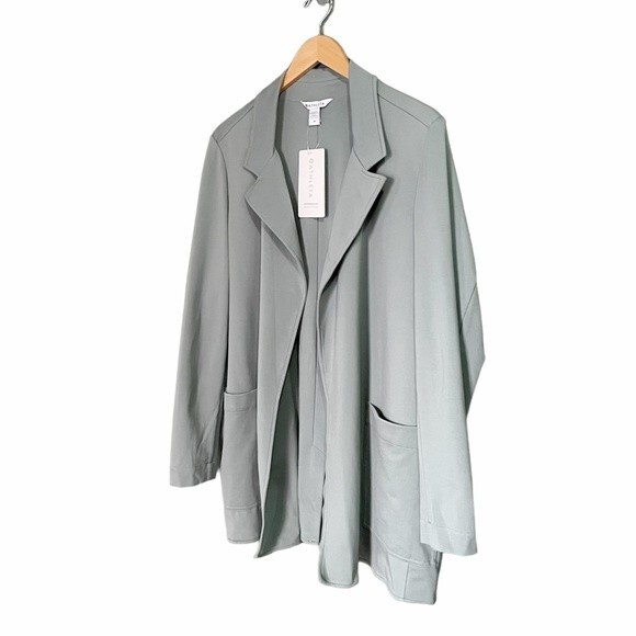 NWT Athleta Eastbound Blazer Minimalist Gray Sage Green Jacket Women’s Size18 - Picture 7 of 16